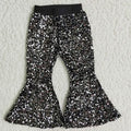 Black Sequins Bell Bottoms