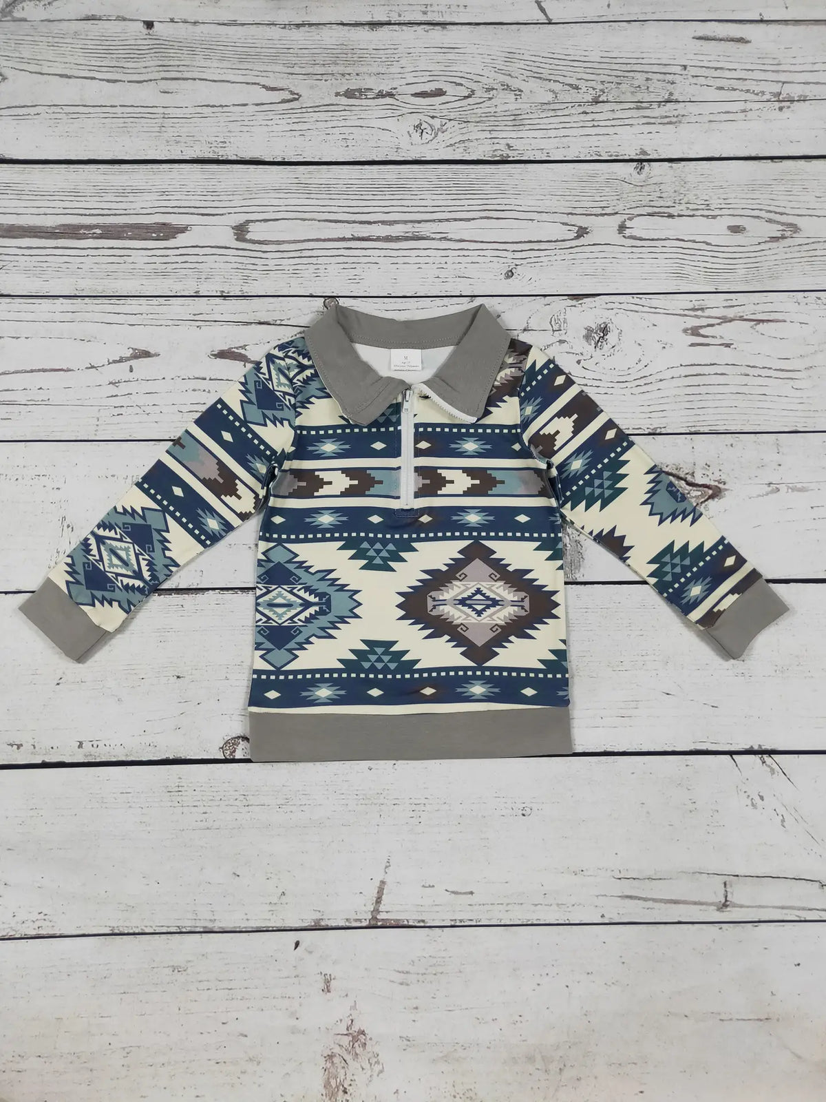 Boys Western Aztec Pullover
