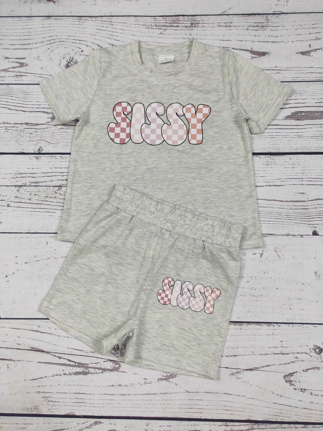 Checkered Sissy Outfit Set