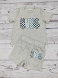 Checkered Bubs Outfit Set