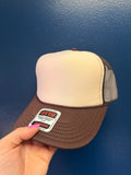 Brown and Cream Trucker Hat
