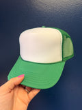 Green and White Hat