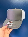 Grey and White Trucker Hat