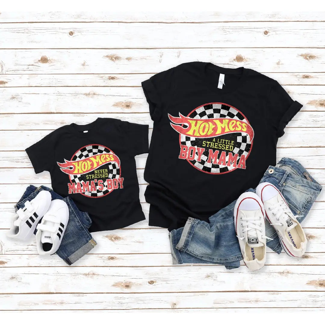 Hot Mess Boy Mama T-shirt