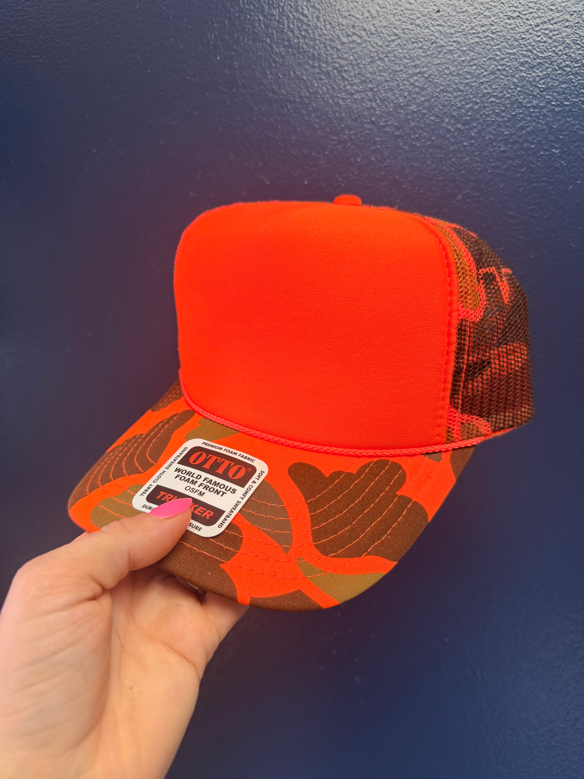 Orange Camo Hat