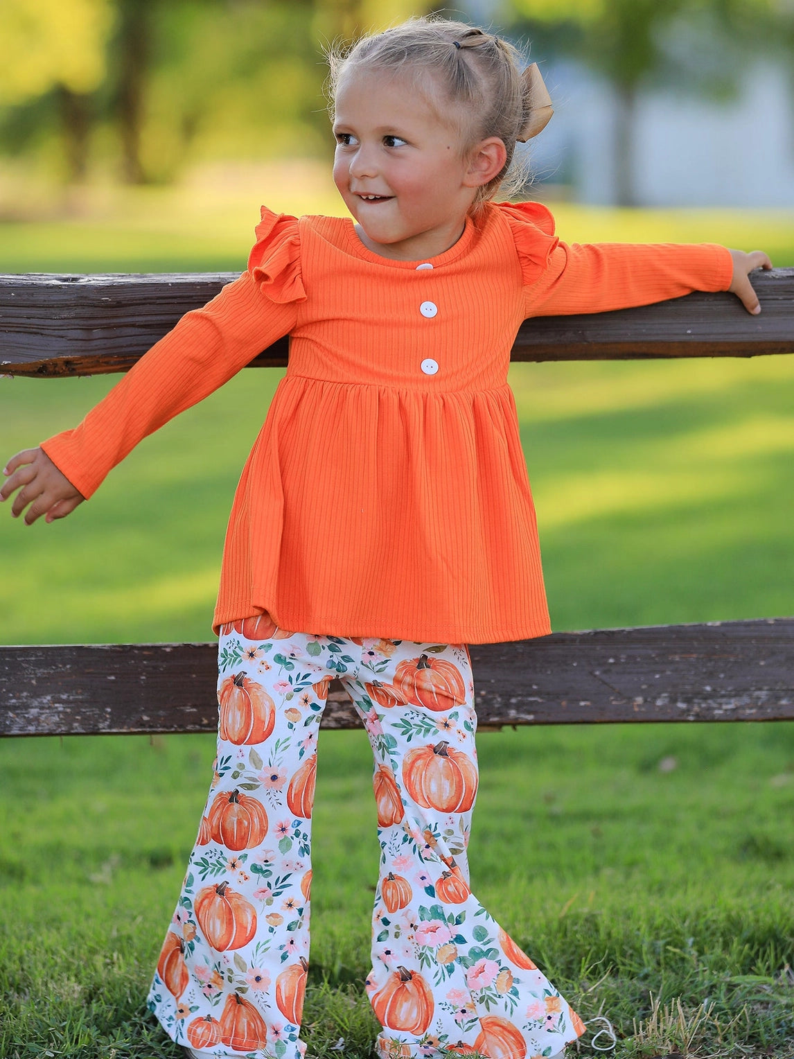 Girls Fall Pumpkin Set