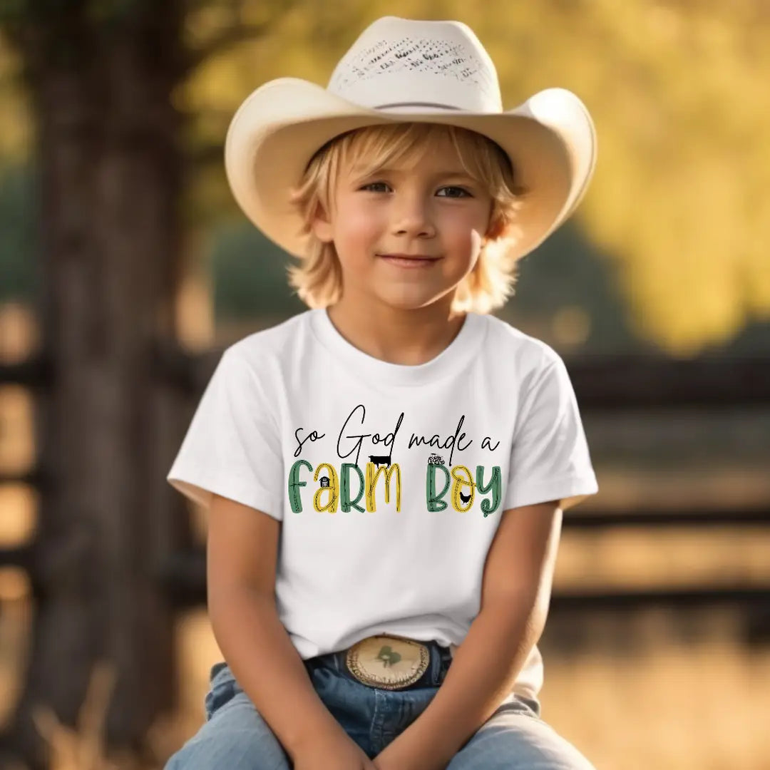 So God Made A Farm Boy t-shirt