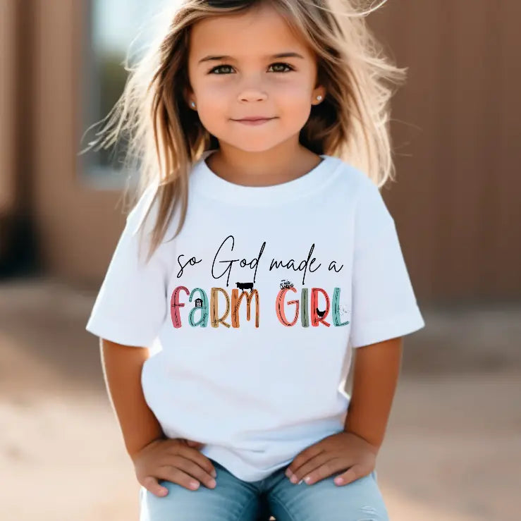 So God Made a Farm Girl tshirt
