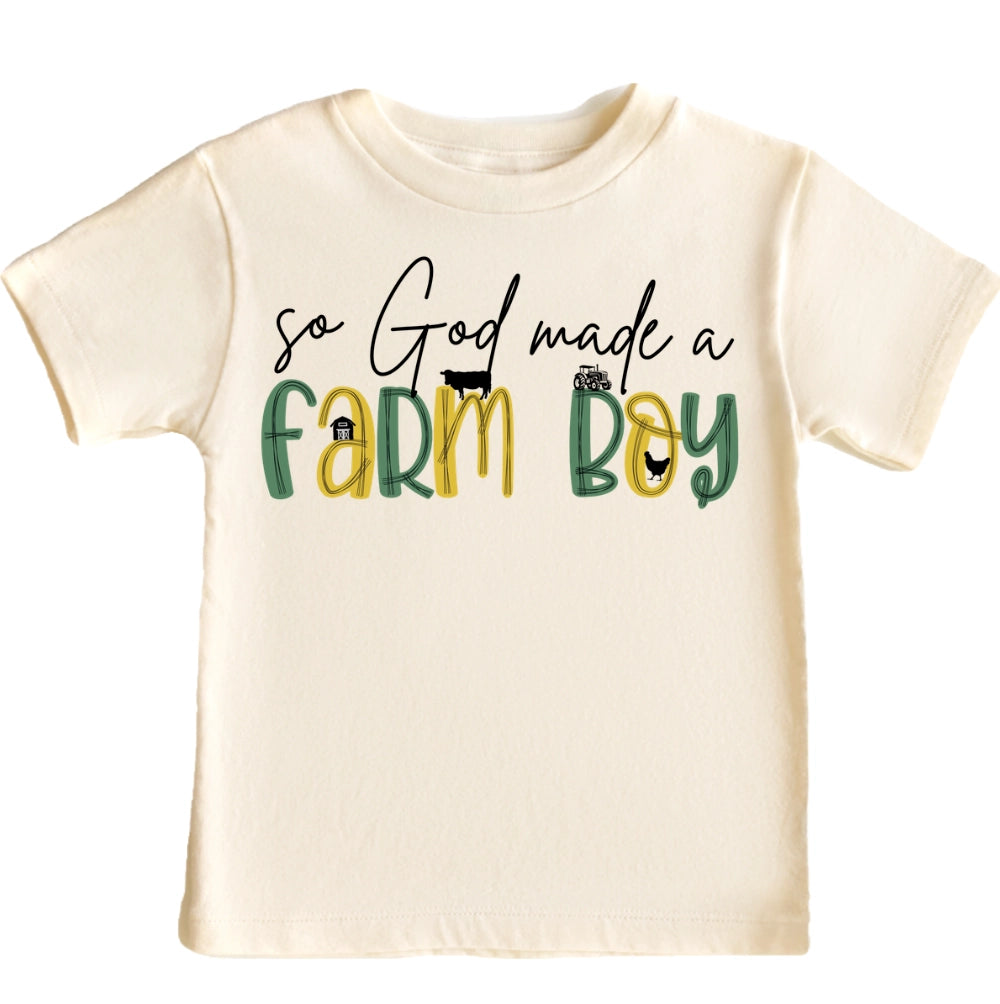 So God Made A Farm Boy t-shirt